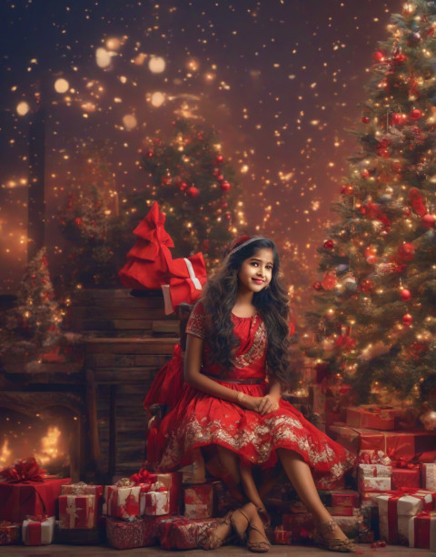 Download Free Merry Christmas CB Wallpaper For Editing Girl Background