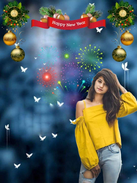 Free New Year Girl Background 2025 CB Editing Image
