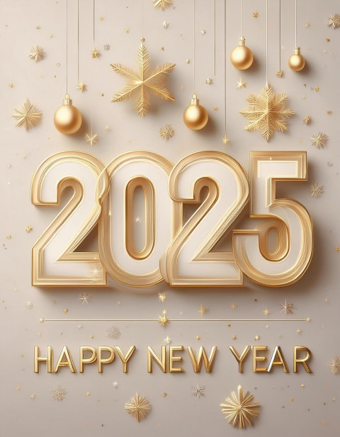 Download Hd Elegant Hanging Ornaments 2025 Greeting Card