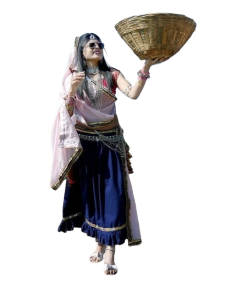 Download Indian Girl Free Png With BAsket Vector Images HD