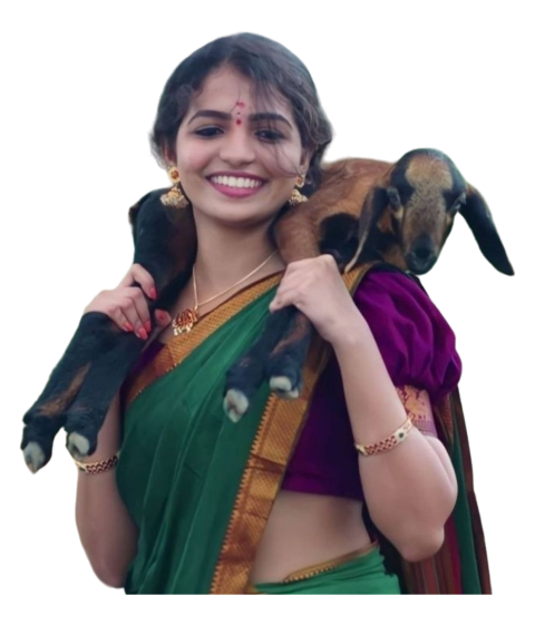 Download Indian Model Girl PNg With Goat Free Photo