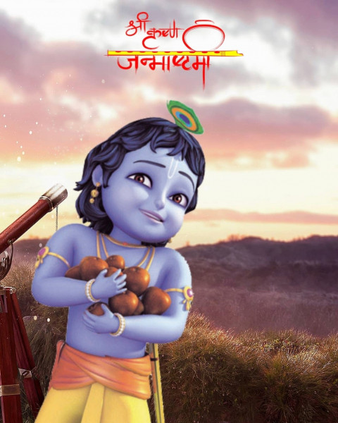 Download Krishna Janmashtami Hd Background For CB Editing