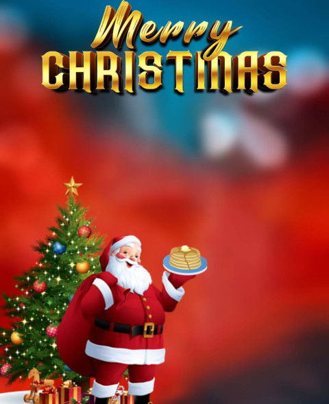 Download Merry Christmas Tree With Santa Background
