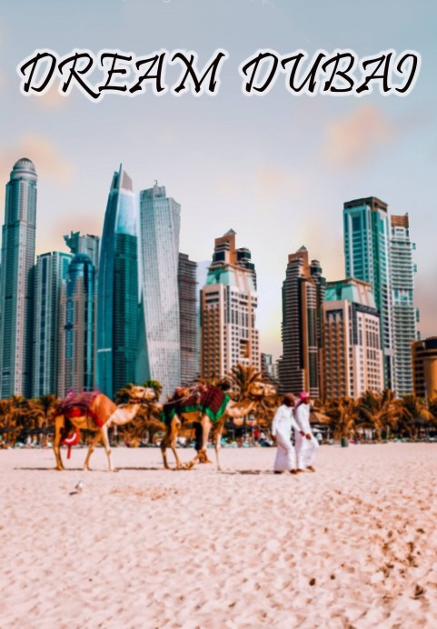 Dubai Building With Camel Picsart Background HD