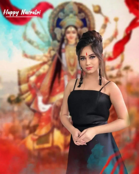 Durga Pooja Background Girl For Navratri CB Editing