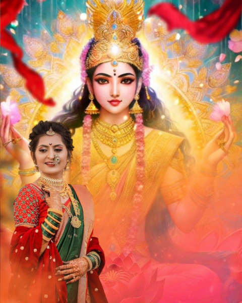 Durga Puja Background Images With Girl For HD Photoshop Editing