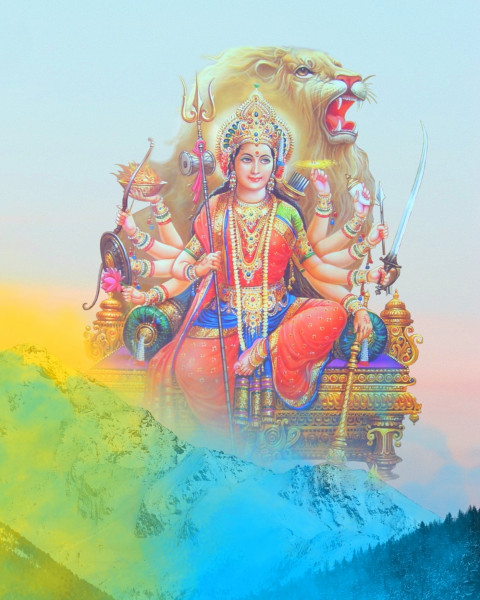 Durga Puja Navratri Background For CB Editing