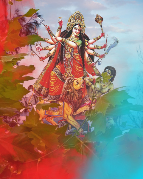 Durga Puja Navratri Background For PicsArt Editing