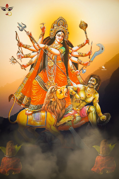 Durga Puja Navratri Photo editing Background Full HD