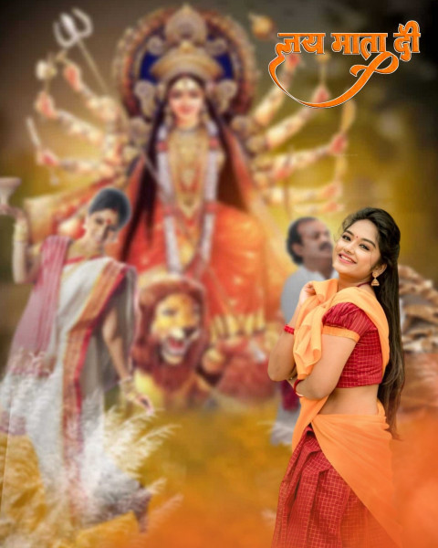 Durga Puja Photoshop Editing Background New With CB Girl