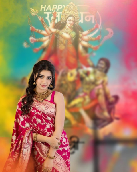 Durga Puja Photoshop Editing Background New With Girl Pics