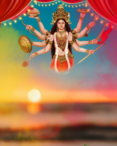 Durga Puja Special PicsArt Photos Editing New Background Full HD