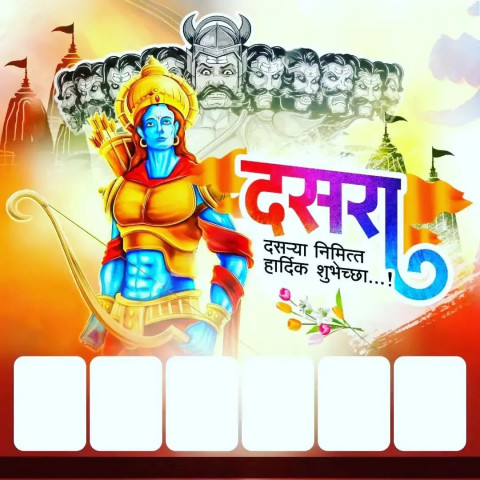 Dussehra Banner HD Editing Background Download Pic