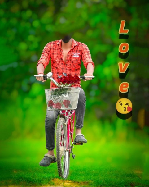 Face Cut Boy On Cycle Free CB Rdx Editing Love Background HD