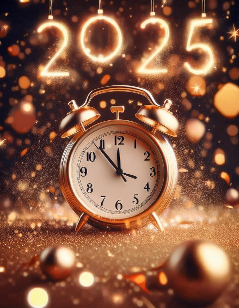 Festive Fireworks 2025 Happy New Year Card Editing Photo