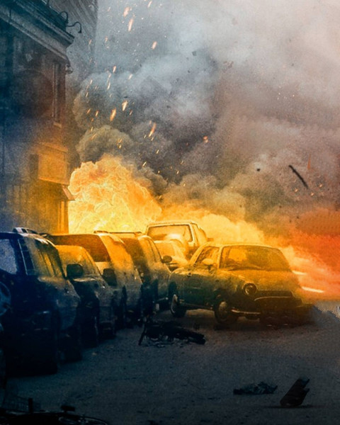 Fire Movie Poster Background For Editing