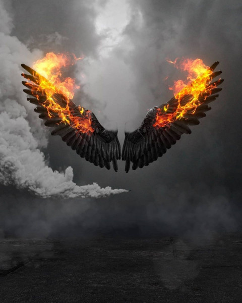 Fire Wing Poster Background For Editing
