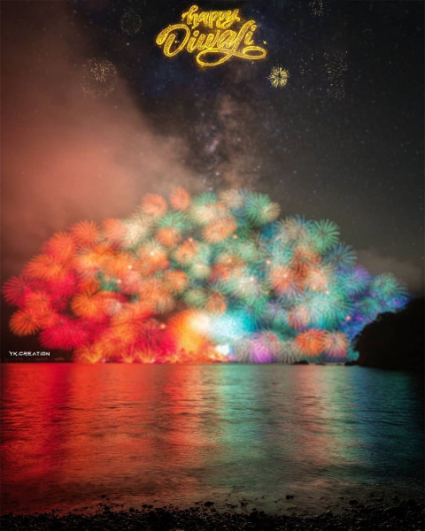 Firework Diwali Background For CB Picart Editing HD
