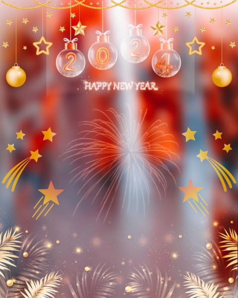 Firework New Year 2024 Editing HD Background Download