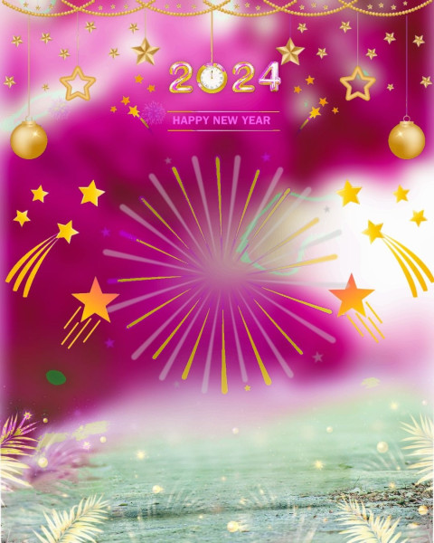Firework New Year 2024 Editing HD Background Download