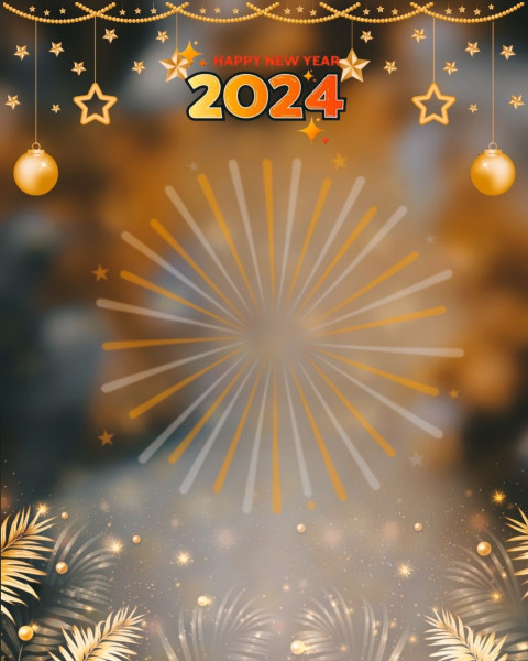 Firework New Year 2024 Editing HD Background Download