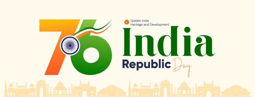Free Background For 76th Republic Day Poster Template