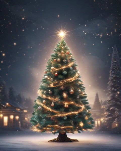 Free Christmas Editing Background With Tree Images