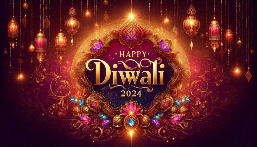 Free Happy Diwali 2024 Images With Festive Flower Decor