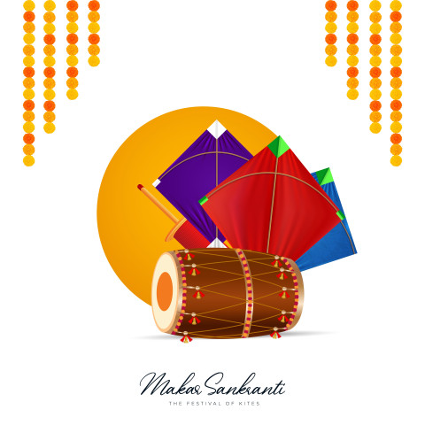 Free Happy Makar Sankranti Traditional Editing Poster
