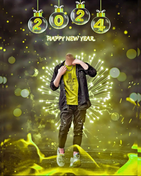 Free Happy New Year 2024 Background CB For Editing HD