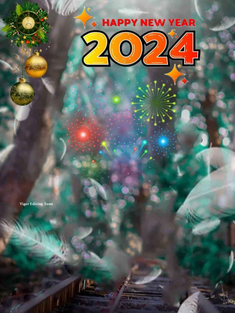 Free Happy New Year Background 2024 HD 4K Photoshop