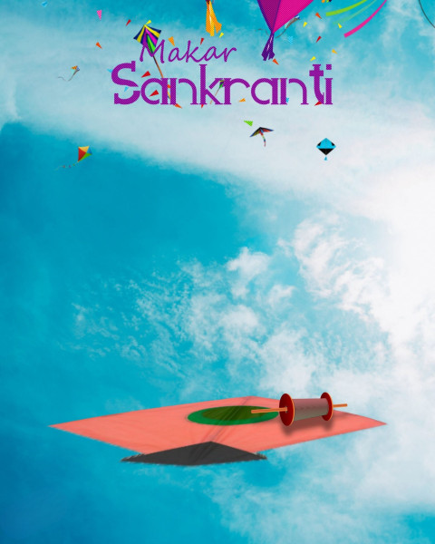 Free Makar Sankranti Background For CB Photo Editing