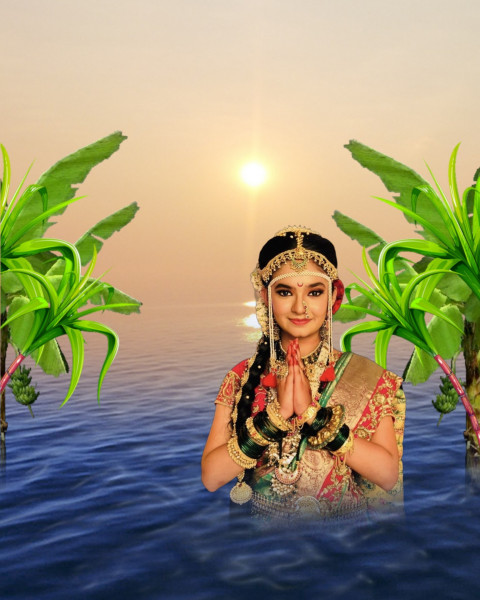 Cover Photo of Chhath Puja Editing Background