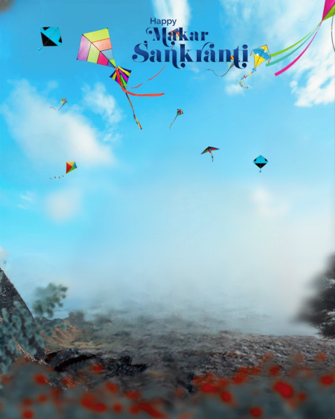 Full HD Makar Sankranti Editing Backgrounds