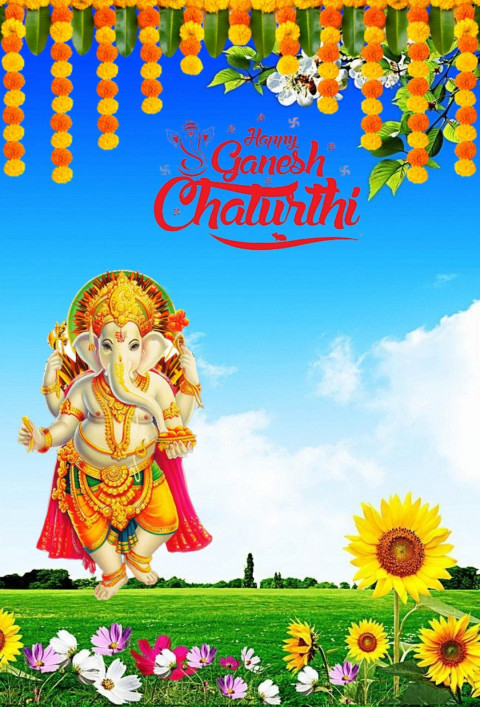 Ganesh Chaturthi Baby CB PicsArt Photo Editing Background