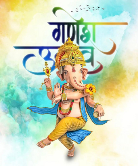 Ganesh Chaturthi Festival Banner HD Background For Photo Editing  Status