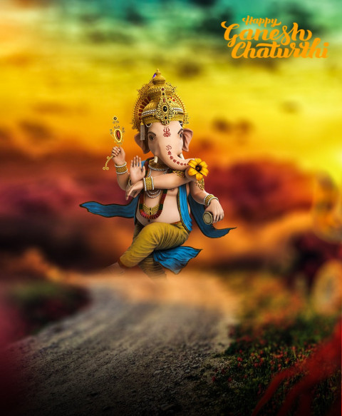 Ganesh Chaturthi Night Blur CB Background Full HD Download Img