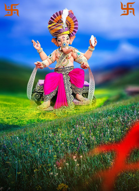 Ganesh Chaturthi Puja CB Picsart Editing Background HD