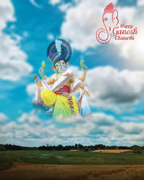 Ganesh Chaturthi Sky CB Editing Background HD Download Pics