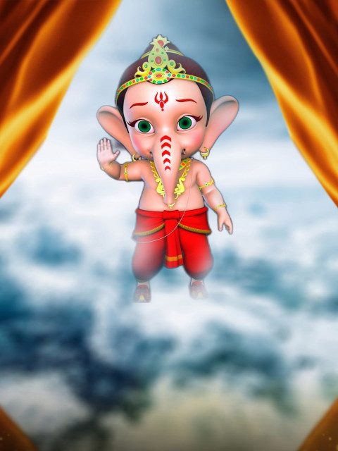Ganesh Chaturthi Sky CB Editing Background New Download