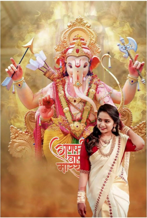 Ganesh Ji Girl Picsart Editing Background Full HD Download New