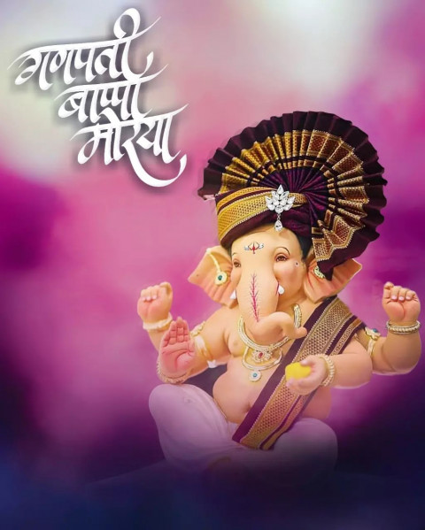 Ganesh Puja Banner Editing Background HD Img
