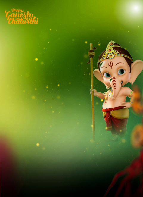 Ganpati Bappa Ganesh Chaturthi CB Editing HD Background