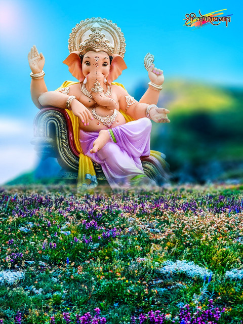 Ganpati Bappa Ganesh Chaturthi CB Editing HD Background Img