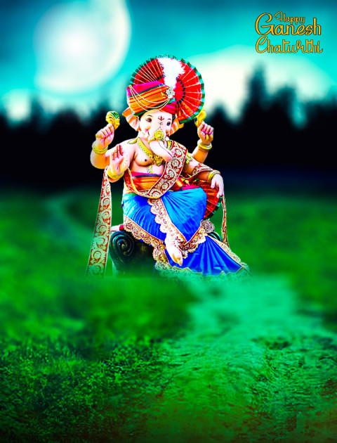Ganpati Bappa Ganesh Chaturthi CB Editing HD Background New