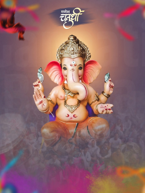 Ganpati Bappa Ganesh Chaturthi Photo Editing Background