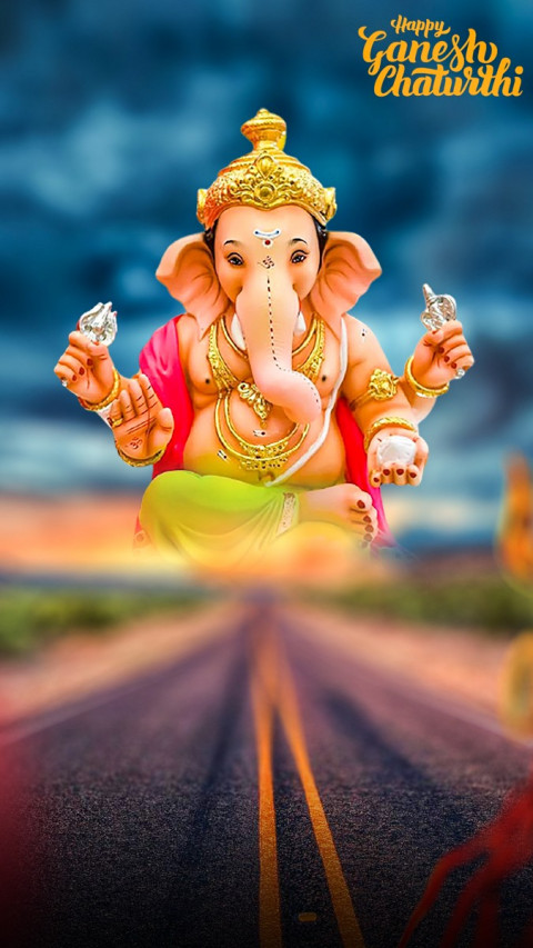 Ganpati Bappa Marathi Banner Editing HD Background Download