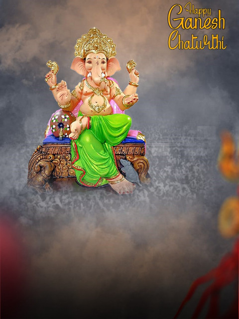 Ganpati Bappa Marathi Banner Editing HD Background Download DP