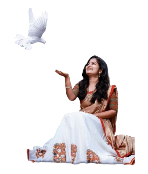 Girl Clipart Transparent White Flying Birds PNGs Images