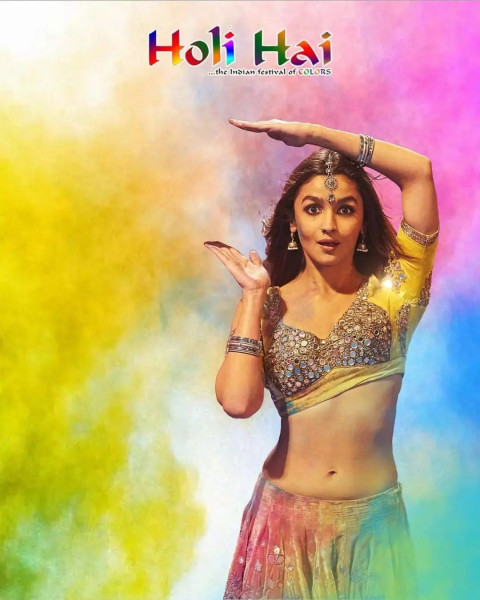 Girl Happy Holi Photoshop CB Background Editing Images